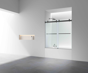 Frameless Roller Double Sliding Door - (BL)